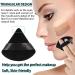 4-Piece Soft Velour Triangle Powder Puff Set for Makeup - Black & White - Buy Online on GoSupps.com