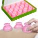 Scarlet Health Cupping Glass Campana Med Set | 12 BPA-Free Silicone Bells for Professional Massage | 45mm Diameter | Ideal for Men & Women - Pink - Buy Online on GoSupps.com
