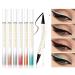Eyeliner 2 in 1 eyelin waterproof black liquid eyeliner liquid glitter eyeliner silver gold metallic glitter eyes make-up durable luminous shimmer eyeshadow pen liquid (01)