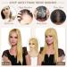 Ruwiss Real Hair Topper for Women | Silk Base Clip-In Hair Pieces | Light Brown Short Wigs for Thin Hair | 100% Human Hair Crown Topper - Buy Online on GoSupps.com