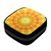 GIAPB Period Bag Sanitary Napkin Storage Bag Pad Holder for Period Makeup Pouch Abstract Circular Flower Art Color62