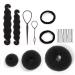 19pcs Girls Donut Hair Bun Maker Set  Hair Bun Donut  Ponytail Hair Tool with 10pcs Bobby Pins  Hair Bun Maker Kit Donut Bun Maker  Women Hair Bun Maker  Hair Twist Styling Set  Hair Topsy Tail Tool