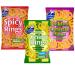 Spicy Rings Onion Rings Pickled Onion Rings Crispy Chips Bags - 3 x Mixed Chips Bags 150g