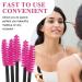 HOFASON 100PCS Disposable Eyelash Mascara Brushes | Eyebrow Brush Spoolies for Lash Extension & Makeup | Rose Color - Buy Online on GoSupps.com