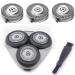 SH50/52 Replacement Heads for Philips Norelco Series 5000 Electric Shaver, Replacement Blades Head Fit for Phillips Series 5000 (S5xxx), AquaTouch (S5xxx), PowerTouch (PT8xx, PT7xx), 3-Pack with Brush 3 Pack