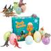 Bathei Set 6PCs bathing ball Jurassic bathing balls foam bath children with dinosaur toys swimming salt ball natural plant essence swimming toys suitable for children bathing foam for adults