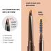 Kiss New York Professional Eyebrow Pencil - Dual-Sided Retractable Brow Definer D-Shape Design Cruelty-Free Silky Smooth Texture - Chocolate Brown - Buy Online on GoSupps.com