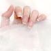 22 pcs Clear Semi Cured Gel Nail Strips Nail Gel Polish Wraps Self-Adhesive Nail Full Wraps Nail Strips Nail Tips Christmas Nail Wraps Sticker Decals Clear Transparent