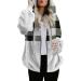 Hanxiulin fleece plush jacket fluffy warm zipper wool jacket ladies hoodie hooded sweater basic hooded jacket ladies coat elegant oversized bladder bladder brilliant winter warm trench coat black m