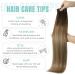 Buy Youngsee Balayage Clip-in Extensions - Real Hair 55cm Dark Brown 120g #4/10/16 | Best Quality & Fast International Shipping - Buy Online on GoSupps.com