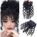 Pony hair extension 20.3 cm for clinging curly 23 g afro-style fluffy for advertising 100 % real hair pony hair parts No. 2 dark brown 2# Dark Brown