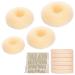 YaFex Hair Bun Maker Set  Donut Bun Maker 4 Pieces (1 Large  2 Medium and 1 Small)  6 Pieces Elastic Hair Ties  20 Pieces Hair Bobby Pins  Blonde