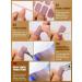 Kalolary 20PCS Luminous Glitter Gel Nail Polish Strips - Glow in the Dark Adhesive Full Wrap Stickers + Nail File - Rose - Buy Online on GoSupps.com