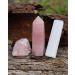 Rose Quartz & Selenite Healing Crystal Wand - Raw Rose Quartz - MIMOSA - Buy Online on GoSupps.com