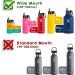 Vmini Wide Mouth Straw Lid for Hydro Flask - Includes Rotating Handle Straws and Brushes (Black) - Buy Online on GoSupps.com