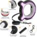 Hailoly 3m Roller Linen Dog Leash - 360 Rotatable LED Night Light & Rainbow Ring - Ideal for Medium Dogs up to 30kg (Black) - Buy Online on GoSupps.com