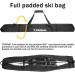 TYRONAL Padded Ski Bag for Air Travel Single Ski Carry Bag With Adjustable Longth for Skis Up to 200cm Full Padded Ski Travel Bag for Ski Clothes Snow Gear Poles and Accessories. Blk - Buy Online on GoSupps.com