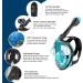 Jwintee Full Face Snorkel Mask | 180 Panoramic View for Kids and Adults | Camera Mount | Anti-Leak & Anti-Fog | Safe Breathing | Green/Black Medium - Buy Online on GoSupps.com