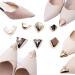 Durable Metal Shoe Pointed Protectors - High Heel Pump Toe Caps | Gold Style 3 | Repair & Decoration - Buy Online on GoSupps.com