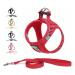 Suredoo dog harness Small dogs with a leash anti -train dishes reflective breathable breast dishes puppy crockery for small medium dogs (M red checked) red checked M