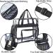 Stadium Approved Clear Tote Bag | Adjustable Shoulder Strap | Zippered Top | Black | 12x12x6 - Buy Online on GoSupps.com