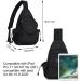 MOSISO Canvas Sling Backpack Crossbody Hiking Daypack Bag with Anti-theft Pocket - Black - Buy Online on GoSupps.com
