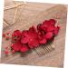 Ipetboom 1pc Men Accessories Fabrics Side Combs Mens Comb Rhinestone Hair Comb Accesorios Para Hair Accessory for Girls Floral Hair Accessories Tiara Bride Flower Arrangement Red Wedding - Buy Online on GoSupps.com