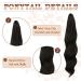 Fine Ponytail Extensions Clamp - 50 cm Wavy Clip-In Hair Extensions for Women - Natural Black Braid - Buy Online on GoSupps.com