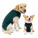 Dog dividers breathable for surgical abdominal wounds and skin protection anti-losing cone e-neck band alternative after operations L (1-pack) streak green