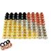RamPro 3/16" Metal Eyelets, Stainless Steel Grommets with Brass, Silver, Copper and Black Finish, for Shoes Clothes Crafts Eyelet Repair Replacement Pack, Set of 100
