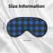 Blue Black Plaid Print Sleep Eye Mask | Soft Blindfold with Elastic Strap for Travel & Night Sleeping - Buy Online on GoSupps.com