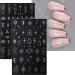 JMEOWIO Self-Adhesive Silver Nail Art Stickers - Moon, Star, Sun Design - 8 Sheets - Buy Online on GoSupps.com