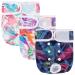 Dono reusable diapers for bitches 3 pieces washable dog time heat pants for bitches in the season adjustable sanitary hunde diapers (palm leaves L) Palm leaves L