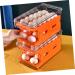jojofuny 1pc Storage Box Plastic Food Containers Refrigerator Egg Storage Bins Fridge Storage Container Snack Orange 30.3X16CM - Buy Online on GoSupps.com