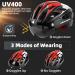 Shinmax CPSC/CPC Certified Bike Helmet with Magnetic Goggles & LED Light | Adjustable Adult Cycling Helmet - Black/Red/White - Buy Online on GoSupps.com