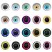 20 Pairs 20mm Owl Bird Human Pupil Glass Eyes for Clay Dolls Sculptures Craft DIY Finding Glue on Eyes