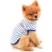 Shop Smalllee Lucky Store Summer Striped T-Shirt for Small & Medium Dogs | Cute Sleeveless Clothing for Yorkies Chihuahuas & Cats - Size S - Buy Online on GoSupps.com