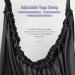 Airogym Aerial Yoga Strap - Waist Trainer Leg Stretching Band | Door Swing Adjustable Strap for Back Bend & Inversion | Ideal for Yoga, Ballet, Gymnastics | Black - Buy Online on GoSupps.com