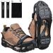 Ice Cleats Snow Traction Cleats for Walking on Snow and Ice Women Men Winter Outdoor Anti Slip Crampons Ice Cleats for Hiking Snow Boots Shoes Large(7.5-9.5 men/9-11 women)