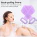 ARTIBETTER Silicone Exfoliating Back Scrubber with Long Handle - Bath Massage Towel for Deep Cleaning and Skin Exfoliation (Violet) - Buy Online on GoSupps.com