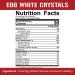 Rich Piana 5% Nutrition Egg White Crystals - 100% Pure Egg White Protein Powder | 20g Protein | Unflavored | Easy Mixing 15 Servings - 0.84 lbs - Buy Online on GoSupps.com