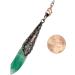 Kyeygwo Green Aventurine Reiki Healing Stone Pendulum Necklace | Vintage Chain Gemstone Quartz for Divination & Meditation - Perfect for Men & Women - Buy Online on GoSupps.com