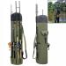 Fishing Rod Bag Pole Holder Fishing Rod Carrier Case Holds 5 Poles Travel Case Waterproof Lightweight Tackle Box Multifunctional Stand Fishing Bags Large Capacity Fishing Gear Organizer Gift for Men Khaki Green