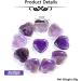 Crystear Amethyst Heart Stones - 10 pcs 20mm Hand-Carved Crystal Healing Hearts for Luck & Wellness - Buy Online on GoSupps.com