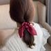 JIRIS Satin Silk Hair Scrunchies Bunny Ear Bow Set - 6 Pcs Elastic Hair Ties for Women - Accessories - Buy Online on GoSupps.com