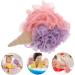 NOLITOY Kids Loofah Ice Cream Cone Bath Sponge - Exfoliating Shower Scrubber for Kids | Soft Mesh Pouf & Fun Bath Time Toy - Buy Online on GoSupps.com