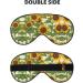 Unisex Sunflower Print Sleeping Eye Mask | Soft & Adjustable Face Mask for Light Blocking - Buy Online on GoSupps.com