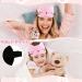 Buy WLLHYF Cute Cartoon Cat Sleeping Eye Mask - Soft Plush Blindfold for Travel & Napping - Funny Novelty Eye Shade for Adults & Kids (Pink - Buy Online on GoSupps.com