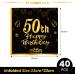 40 Black Napkins for 50th Birthday | Gold Party Paper Napkins 33x33cm | Elegant Decoration for Men Women and Girls - Buy Online on GoSupps.com