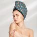 Hair Towel Wrap with Button | Quick-Drying Corgi Flower Turban | International Shipping Available - Buy Online on GoSupps.com